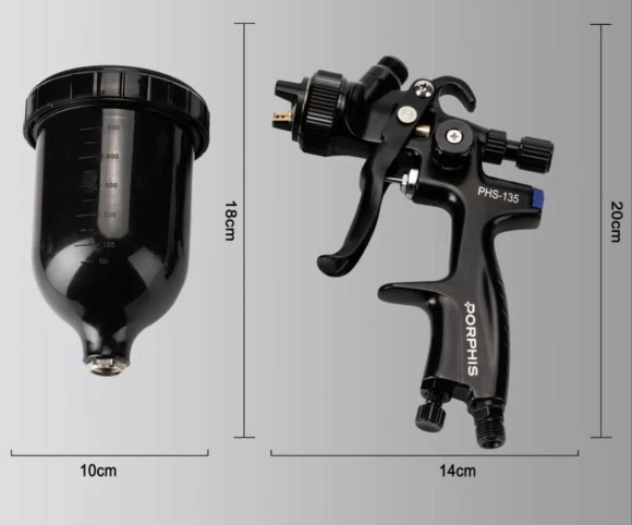 Porphis PHS-135 boquilla a elección 1.3 o 1.8 (Solo viene con una boquilla) - Imagen 4