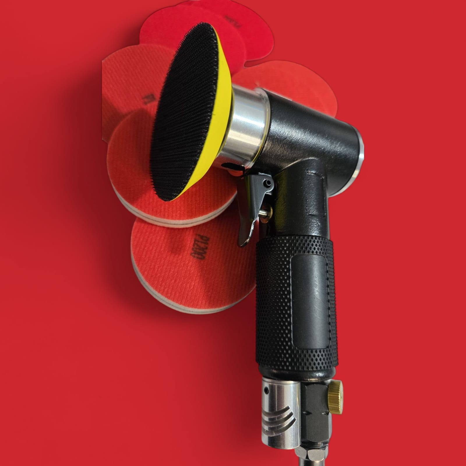 K90 Lijadora angular rotoorbital 3 pulgadas promo con 50 lijas esponjas más 3 pad - Imagen 4