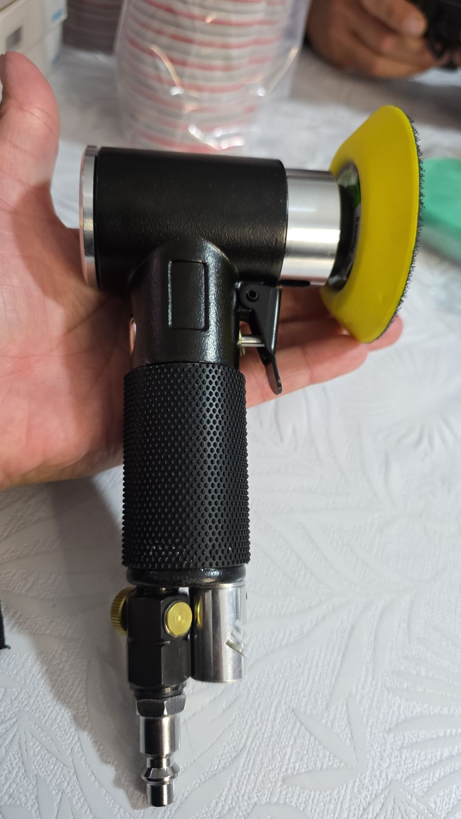 K90 Lijadora angular rotoorbital 3 pulgadas promo con 50 lijas esponjas más 3 pad - Imagen 5